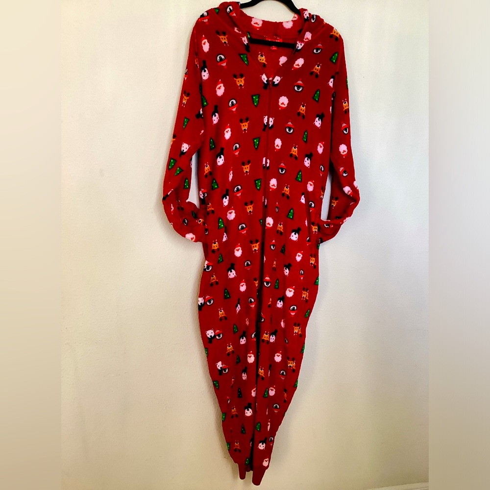 Macy*S | Men’s/Unisex | Onesies Christmas Pajamas | Size L | Color Red View 5